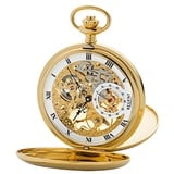 Regent 11330090 Skelett-Taschenuhr Savonette mit Handaufzug