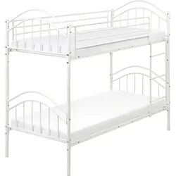 Hochbett Metall CHARTRES 90 x 200 cm Weiß