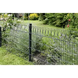 GAH Alberts Alberts Doppelstabmatten-Grundset Eleganz 200 x 120 cm 4 m anthrazit