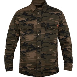 John Doe Motoshirt New Camouflage, Hemd/Textiljacke - Oliv/Braun/Schwarz - 3XL