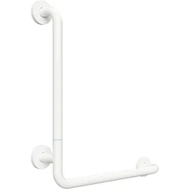 Brillantbad BELP Duschgriff Steckbar Links Eisen Weiß mit Abdeckung 110x630x680 mm, 120 kg Traglast für Bad & WC >> zum Bohren