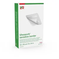 Lohmann & Rauscher Vliwasorb sensitive border 15x25cm superabs.Wundv.