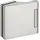Hermat Glastürband 6315-20 LM Edelstahlfarbig ktg f.3-teillig
