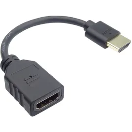 PremiumCord Flexi Adapter HDMI-Stecker auf Buchse zum flexiblen Anschließen des Kabels an das Fernsehgerät