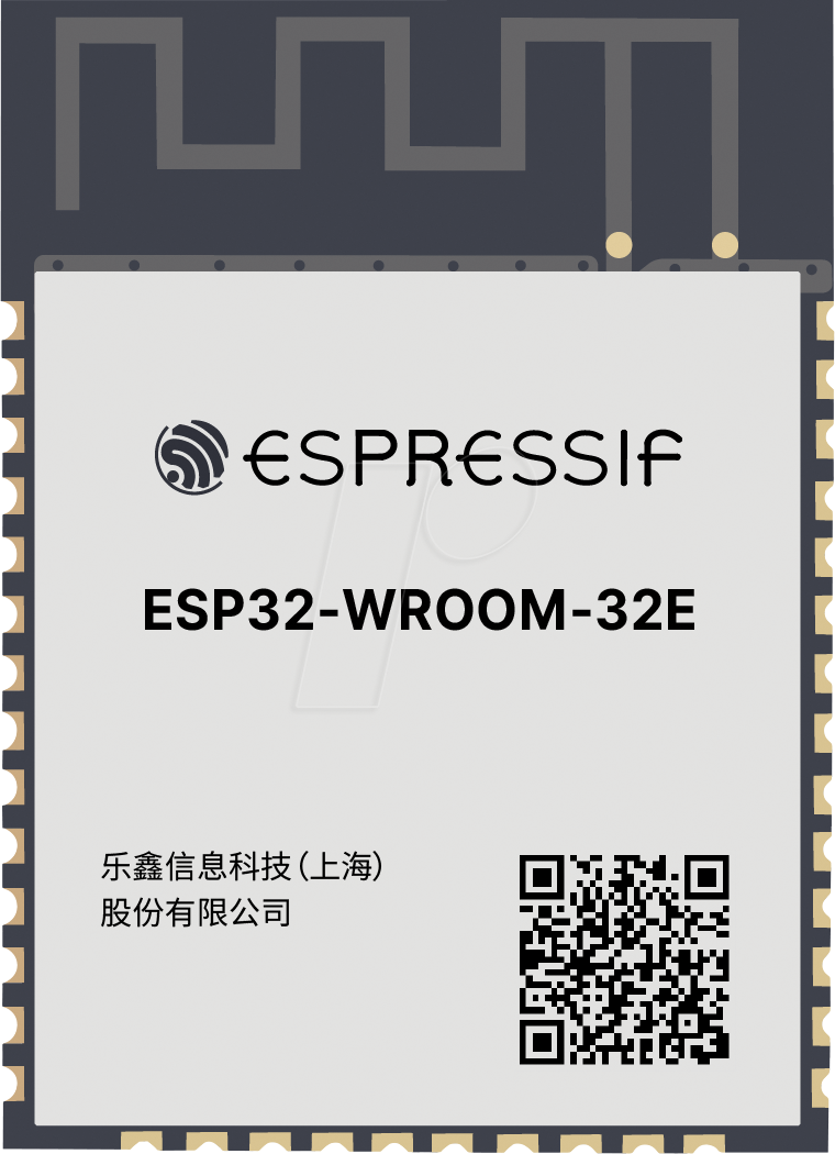 ESP32WROOM32E - WIFI-SMD-Modul, ESP32-D0WD-V3, 4 MB SPI, 3,3 V, 18 x 25,5 x 3,1