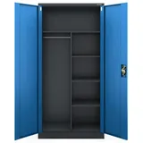 Jan Nowak Mehrzweckschrank 185 x 90 x 45 cm Anthrazit-Blau