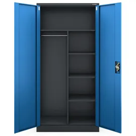 Jan Nowak Mehrzweckschrank 185 x 90 x 45 cm Anthrazit-Blau