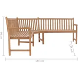 vidaXL Garten-Eckbank 185 x 185 x 90 cm Braun