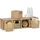 Relaxdays Wandregal 61,5 x 16 x 18 cm Walnuss