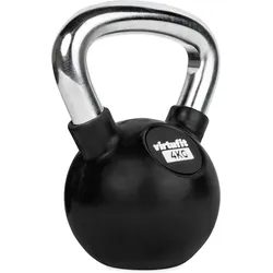 Kettlebell – Gummi/Chrom - Fitness silber 32kg