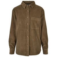 URBAN CLASSICS Corduroy Oversized Hemd Olive M