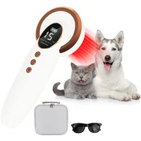 pinfriy Handheld Kaltlaser-Therapiegerät für Mensch/Tier mit LED-Anzeige, 4x808nm+12x650nm, 3500mAh Akku, tragbarer Infrarot-Lichttherapie-Stab für Handgelenk Ellenbogen Knie Schultern Hände
