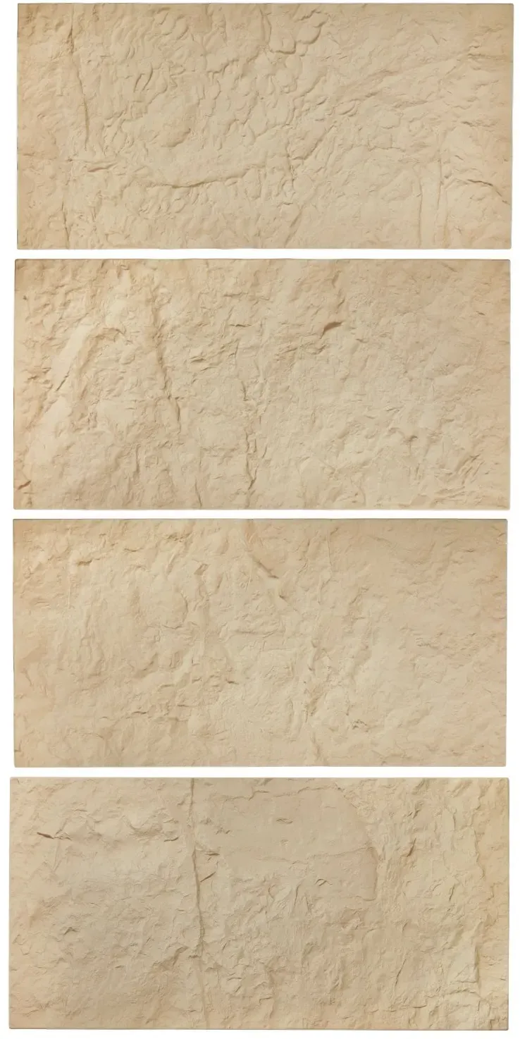 VEVOR 3D-Wandpaneele, 4er-Set 120x60 cm PU-Naturstein-Imitat-Wandverkleidung, Wanddeko, 2,97 m2 Deckkraft, Inneneinrichtung für Decke, Schlafzimmer, Wohn- und Spielzimmer, Steingelb