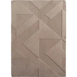 Teppich Kurzflor Geometrisch Microfaser Innen Beige Rechteckig 240x340 | Kadima Design