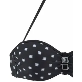 LASCANA Bügel-Bandeau-Bikini Damen Schwarz/Weiß 40 Cup E