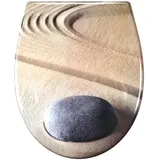 Fanmitrk WC Sitz mit Absenkautomatik, Toilettendeckel Duroplast, Klodeckel mit Schnellverschluss, Klobrille Montage von oben, Toilettensitz mit Motiv