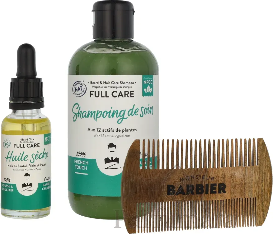 Monsieur Barbier The Hair & Beard Box Shampoo 250ml/Beard Oil 30ml/Comb