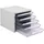Proregal Schubladencontainer Kobra mit 5 Schubladen HxBxT 15,5x27x34cm | Lichtgrau