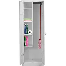 Gürkan Putzmittelschrank 60 x 50 x 180 cm Weiß