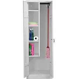 Gürkan Putzmittelschrank 60 x 50 x 180 cm Weiß
