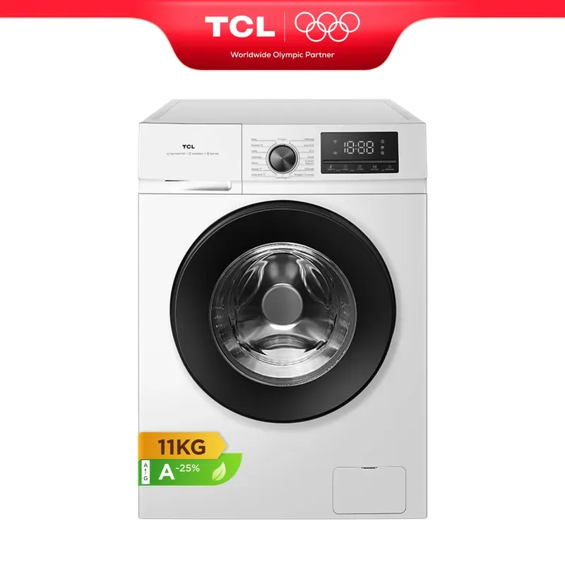 TCL FF2411WA2DE Waschmaschine, 11 kg, mit BLDC-Invertermotor, A-25 %, Magic Flow, Quick Wash 15 Min., Trockengewicht, Energieeffizienzklasse A