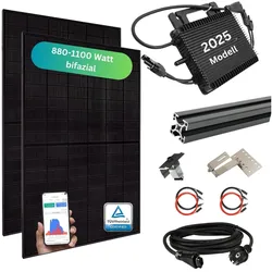 MyPfannendach Balkonkraftwerk 880+ Watt – Premium transparent Variante