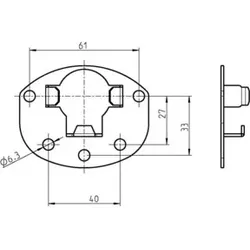 DELTA DORE Gegenlager Metall z. Anschrauben 4022