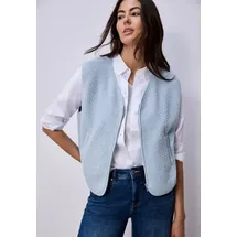 STREET ONE Damen Weste mit V-Neck aus Teddy-Material - 46