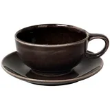 Broste Copenhagen Nordic Coal Teetasse mit Untertasse 0,25l