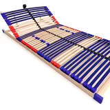 Stabiler Lattenrost 100% BUCHE Lattenrahmen - Kopfteil verstellbar - SCHULTERFRÄSUNG, 7 Zonen, 42 Federleisten, Härte-Regulierung, Mittelgurt - Vario Sleep Best 42® unmontiert (110x200cm)