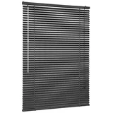 Sekey Jalousie Aluminium-Jalousie ohne Bohren, Klemmfix-Jalousie für fenster, freihängend, 25mm Alu-Lamellen, mit Bohren, inklusive Montagematerial schwarz 95 cm x 160 cm