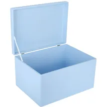 Creative Deco Holzkiste 40 x 30 x 24 cm 1-tlg. blau