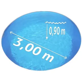 POOL Total Ersatzfolie Ø 3,00 x 0,90 m 0,60 mm blau EB