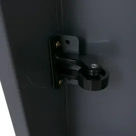 Mendler Aktenschrank HWC-Q27, Büroschrank Stahlschrank, Stützrad Staufächer, Metall 74x43x80cm ~ dunkelgrau