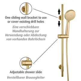 Wenko Young luxuriöses Duschset Gold 66 cm