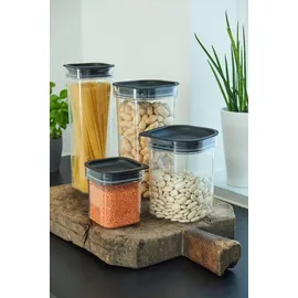 PLAST TEAM Vertriebs GmbH Trockenvorratsdose 1,6 l 1-tlg. transparent/schwarz