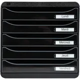 Exacompta 3097214D Büro-Schubladenschrank Schwarz