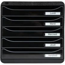 Exacompta 3097214D Büro-Schubladenschrank Schwarz