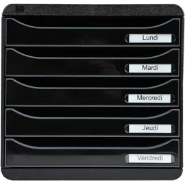 Exacompta 3097214D Büro-Schubladenschrank Schwarz