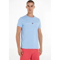 Tommy Hilfiger T-Shirt » LOGO TEE«, aus reiner, nachhaltiger Baumwolle, Gr. XL, Vessel Blue, , 18419024-XL