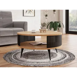 Mirjan24 Roenni Schwarz Eiche 75 x 44 x 75 cm