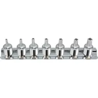 KS Tools 1/4" CHROMEplus Bit-Stecknuss-Satz Fünfstern Bohrung, 7-teiligTS10-TS40