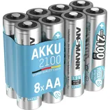 Ansmann Akku AA 2100mAh 1,2V - 1000x wiederaufladbar (8 Stück)