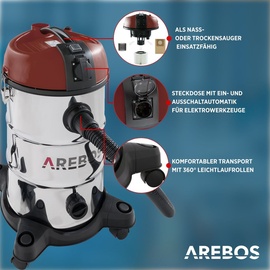 Arebos Industriestaubsauger 2300W rot