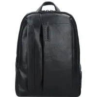 Piquadro P15S Business-Rucksack Leder 42 cm Laptopfach - Schwarz