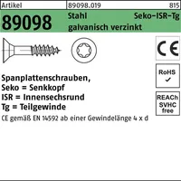 Industrial Quality Supplies ART 89098 Spanplattenschrauben Senkkopf CE St.