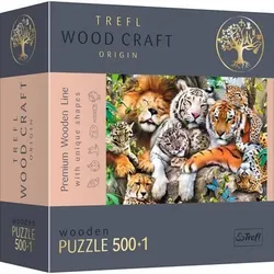Holzpuzzle Wildkatzen im Dschungel, 500+1
