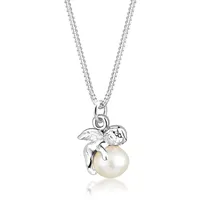 Elli Halskette Engel mit Süßwasserzuchtperle 925 Silber/Weiß