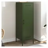 vidaXL Highboard Olivgrün 36x39x113 cm Stahl - Grün