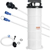 VEVOR Ölabsaugpumpe 6,5L Manuell Ölabsauggerät Ø200x550mm Ölwechselpumpe Auto Absaugpumpe Handpumpe Flüssigkeitsabsaugpumpe Geeignet zum Absaugen von